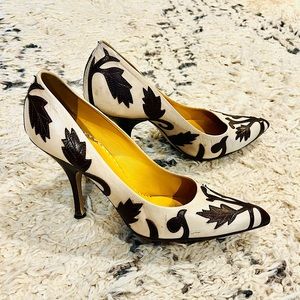 Miu Miu Prada Leaf Appliqué Pumps